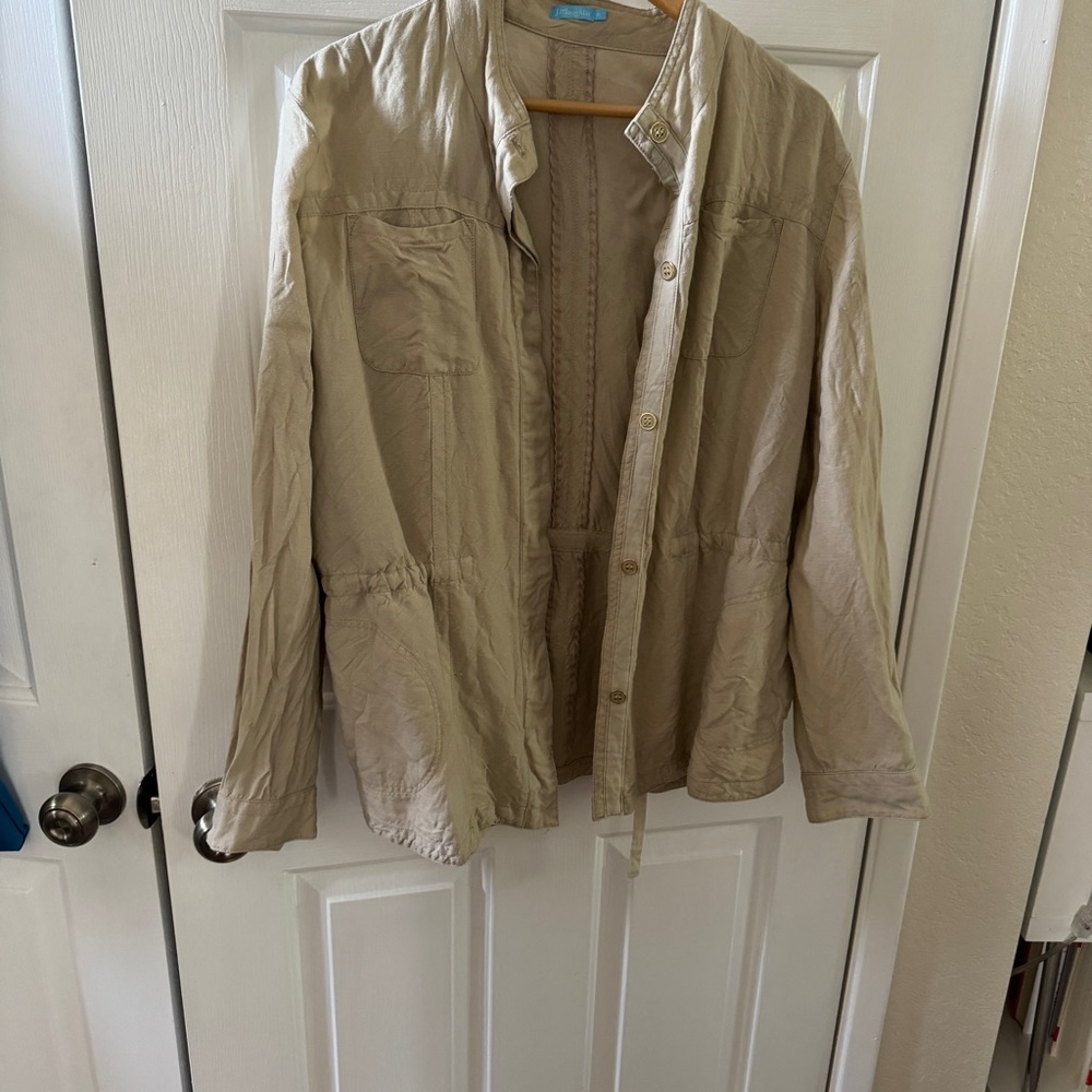 JMcLaughlin Cream Linen Blend Jacket